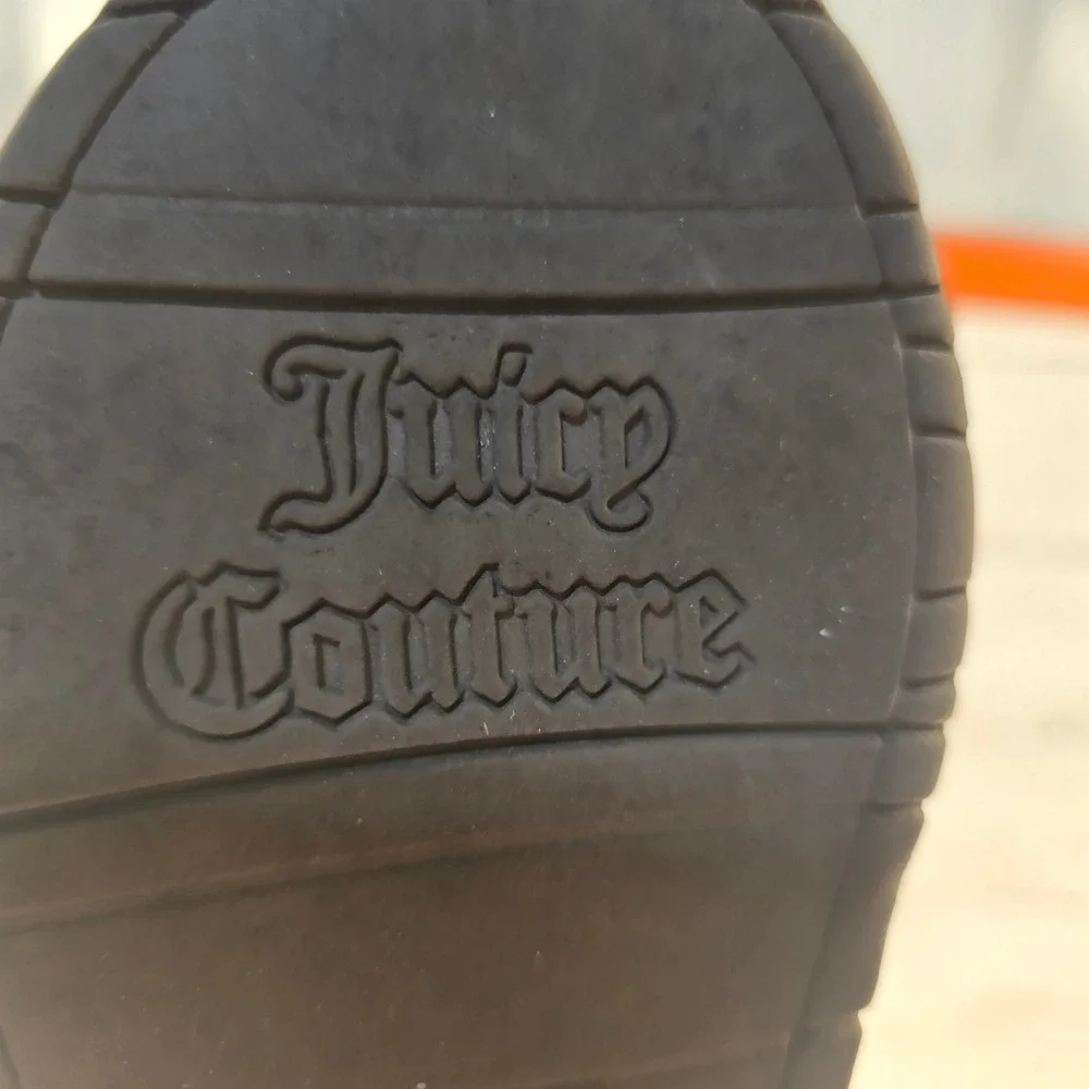 Juicy Couture Burbank Black Faux Fur‎ Bow Boots Girls Size 11M FJ4651 Rhinestone